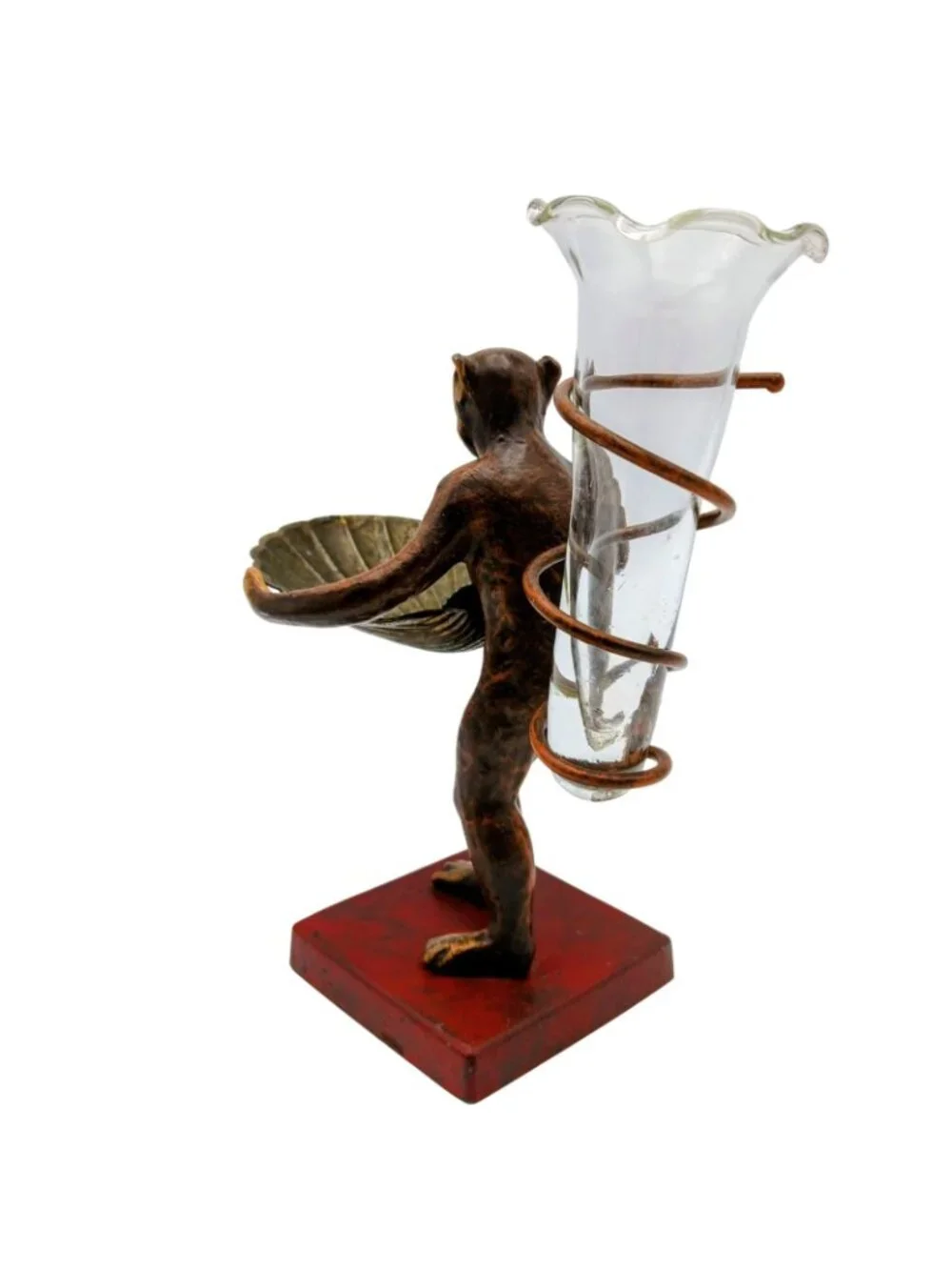 Petite Choses Monkey Bud Vase Clamshell Tray Cast Metal Figure 6